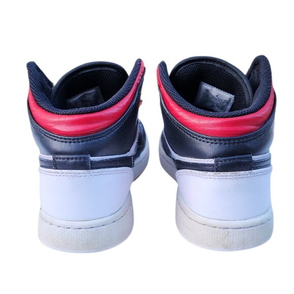 Air Jordan 1 Mid Gym Red Black Toe GS DQ8423-106 Sneakers Shoes 4Y - Picture 6 of 10